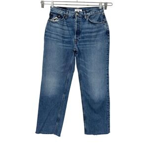 RE/DONE‎ 90s Comfy Jeans sz 29 relaxed straight button fly chilled indigo